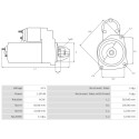 Motorino avviamento Volvo Penta AQD2B-1